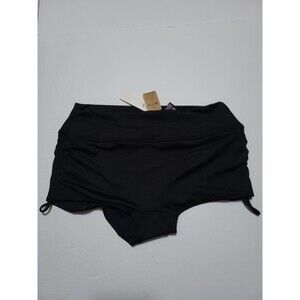 (#L4)Victorias Secret Black Smooth Side Tie Shortie Bikini Bottom Swimwear M